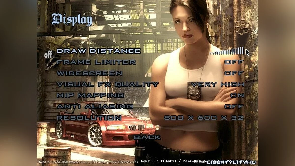 Новый меню в стиле Need For Speed / GTA San Andreas