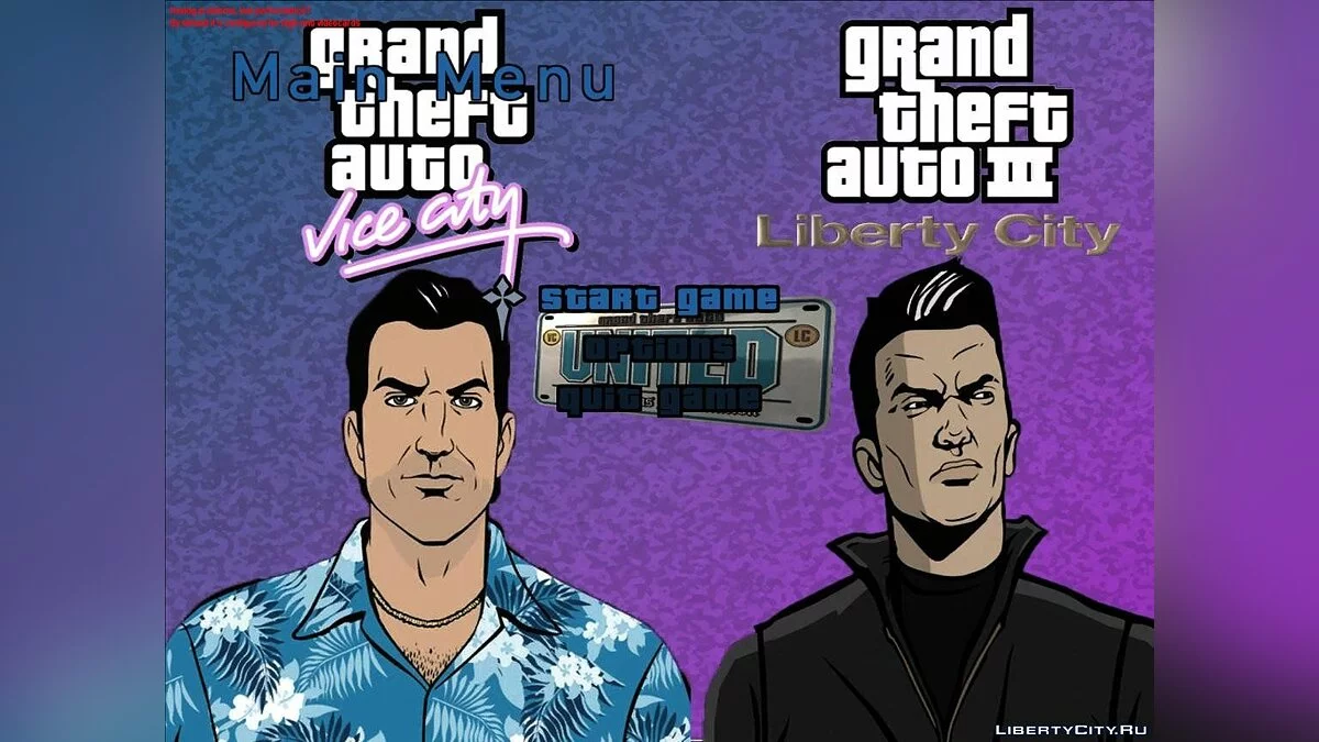 New menu for GTA United / GTA San Andreas