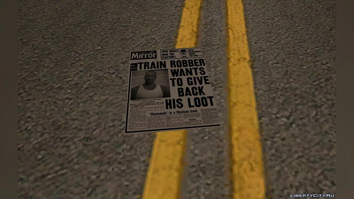 Газеты на дорогах для GTA SA / GTA San Andreas
