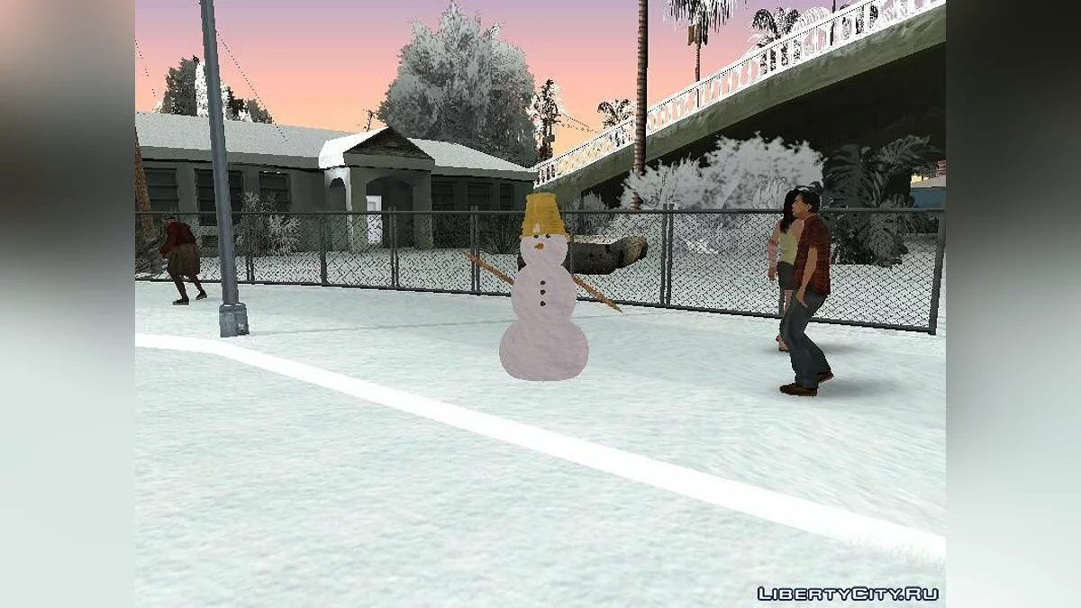 Снеговики во всех городах / GTA San Andreas