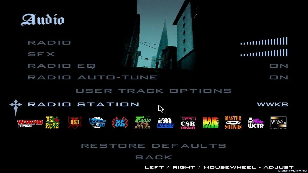 Радиостанция 50-х "WWKB" v.0.1 / GTA San Andreas