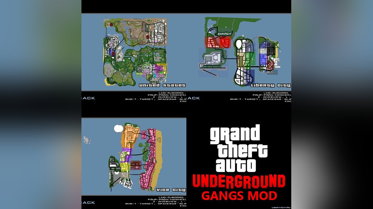 Скачать Underground Gangs Mod - Обновлённые банды для GTA Underground для  GTA San Andreas