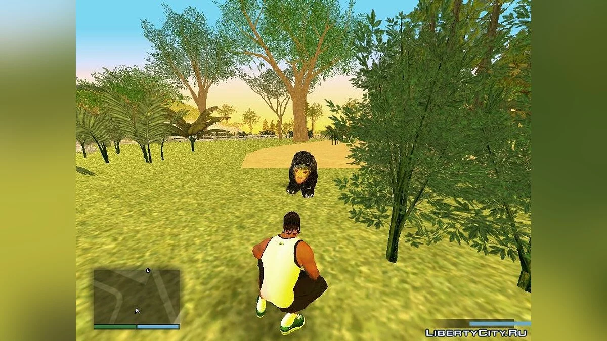Бурый медведь на ферме / GTA San Andreas