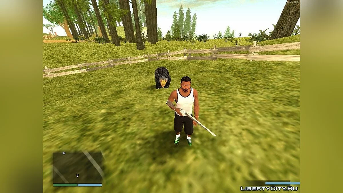 Бурый медведь на ферме / GTA San Andreas
