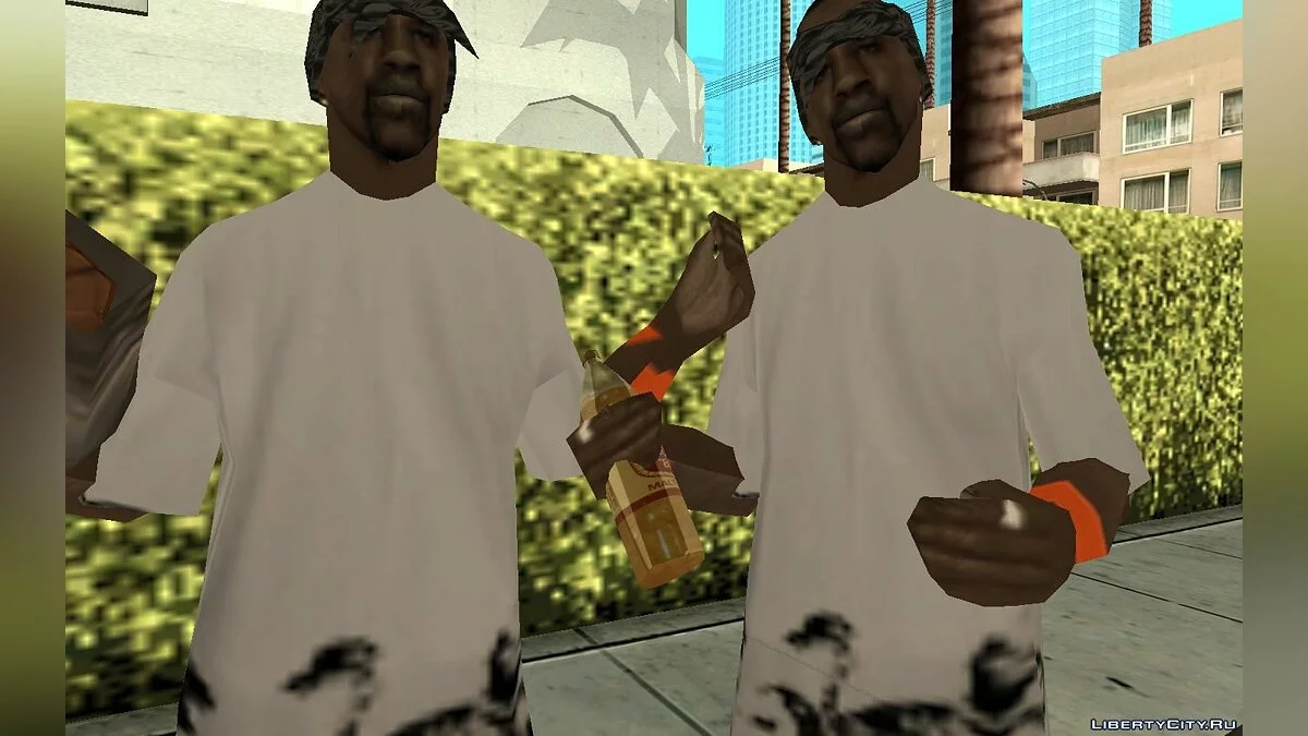 Новые бутылки и сигареты братков в HD / GTA San Andreas