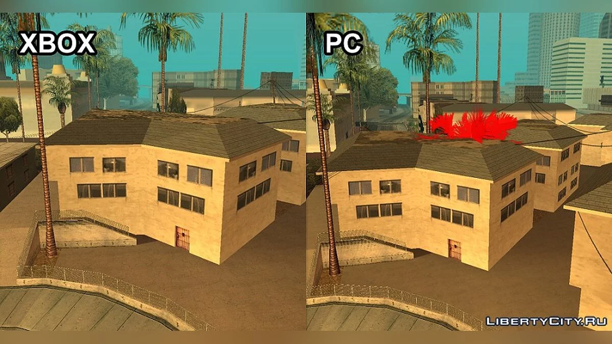 Особенности карты XBOX версии игры / GTA San Andreas