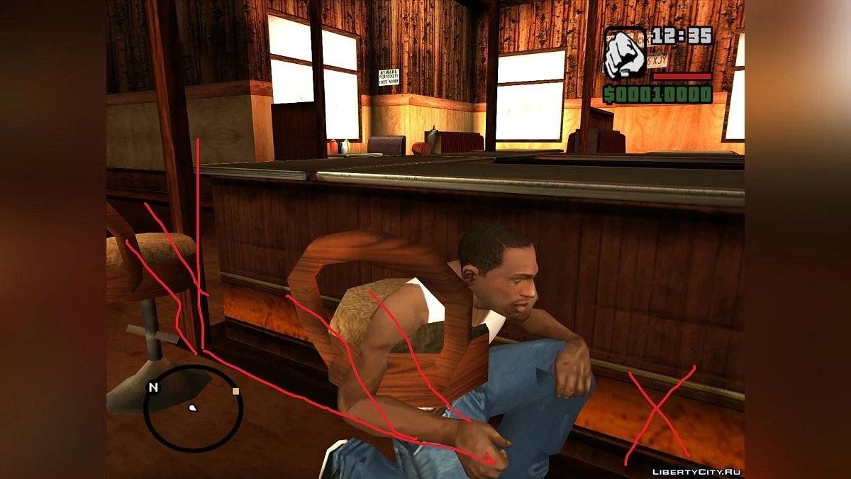 Коллизия интерьера деревенского бара [Неактуально] / GTA San Andreas