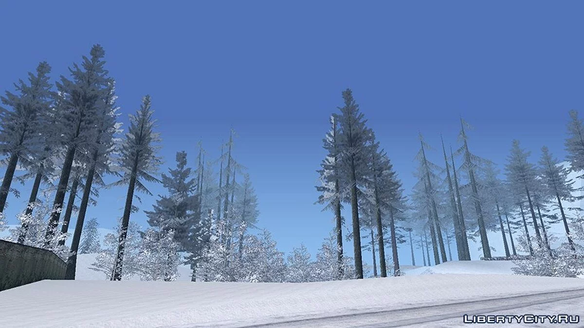 Зимняя графика для слабых компьютеров / GTA San Andreas