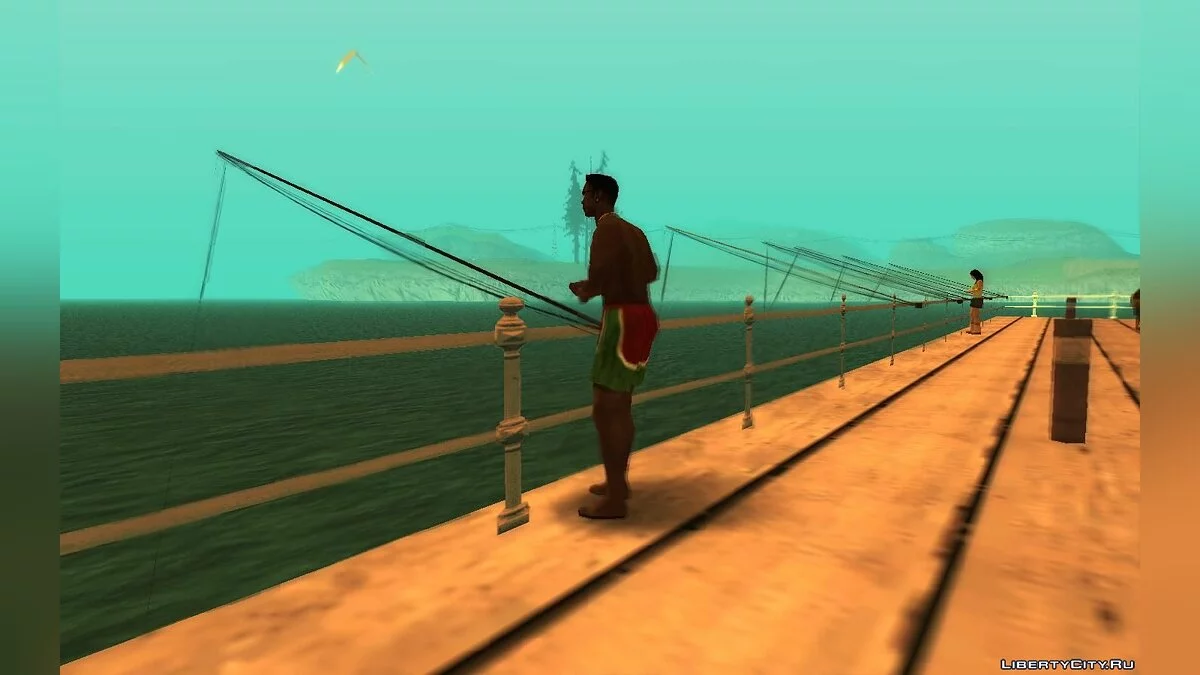 Пешеходы взаимодействуют с объектами / GTA San Andreas