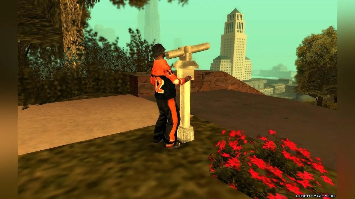 Пешеходы взаимодействуют с объектами / GTA San Andreas