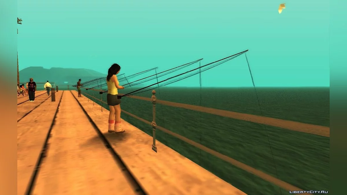 Пешеходы взаимодействуют с объектами / GTA San Andreas