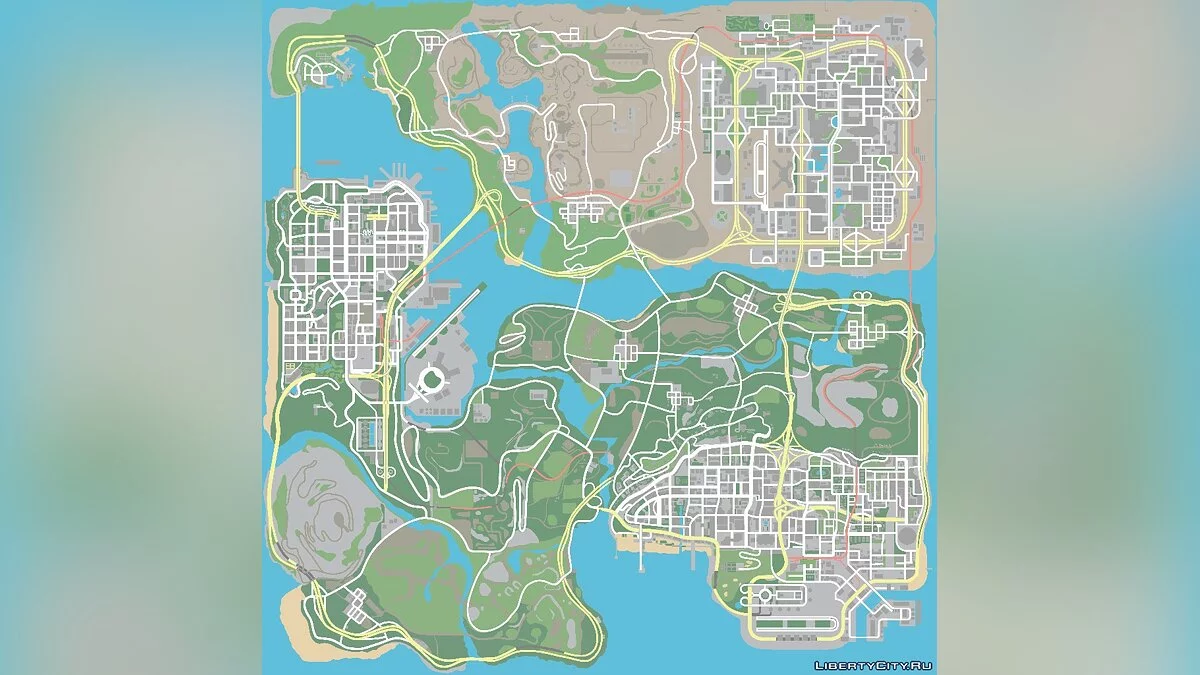 Интерфейс (худ и карта) в стиле Watch Dogs 2 / GTA San Andreas