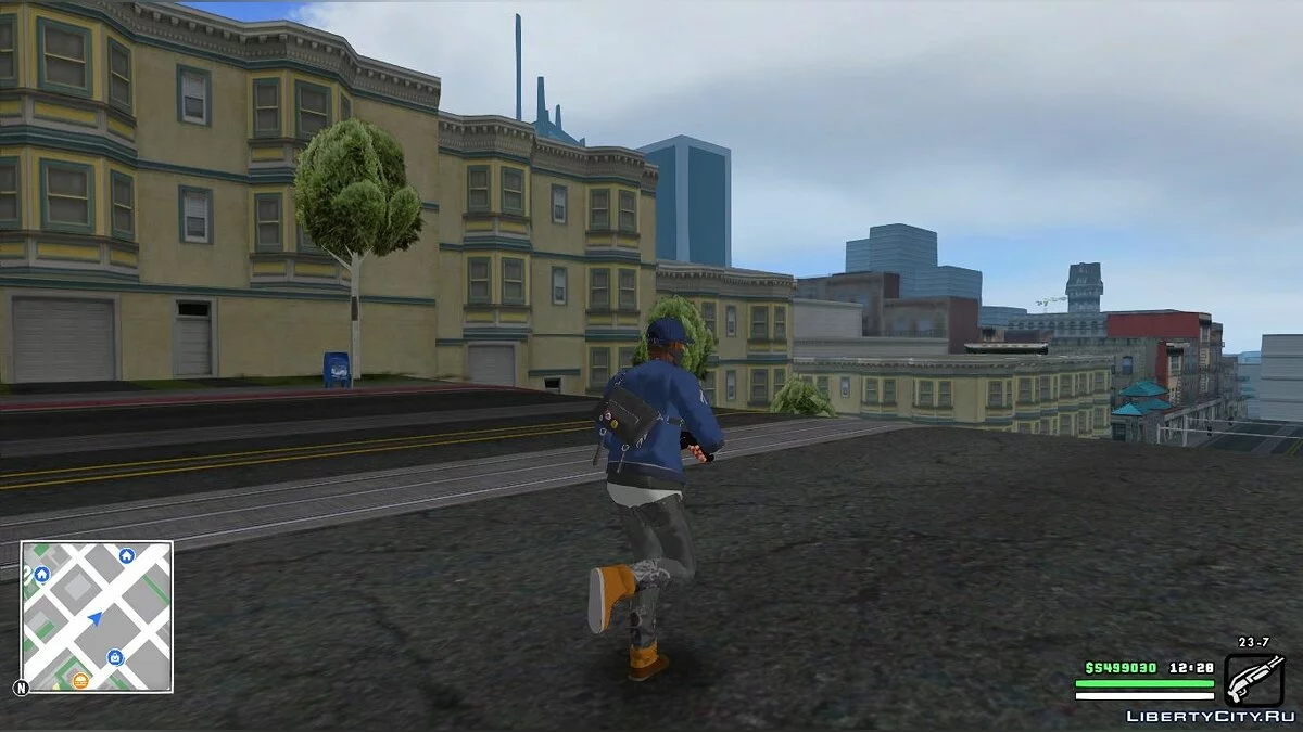 Интерфейс (худ и карта) в стиле Watch Dogs 2 / GTA San Andreas