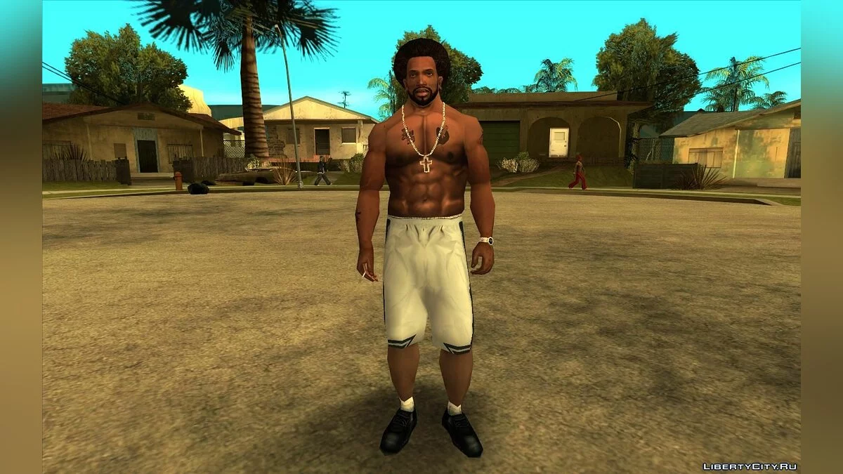 Улучшенные текстуры для Сиджея (Одежда, татуировки, прически) - CJ ESRGAN Upscale / GTA San Andreas