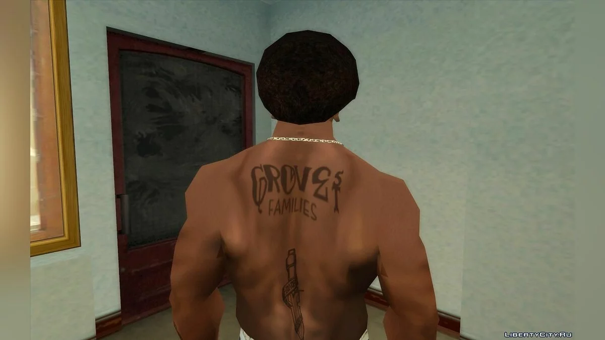 Улучшенные текстуры для Сиджея (Одежда, татуировки, прически) - CJ ESRGAN Upscale / GTA San Andreas