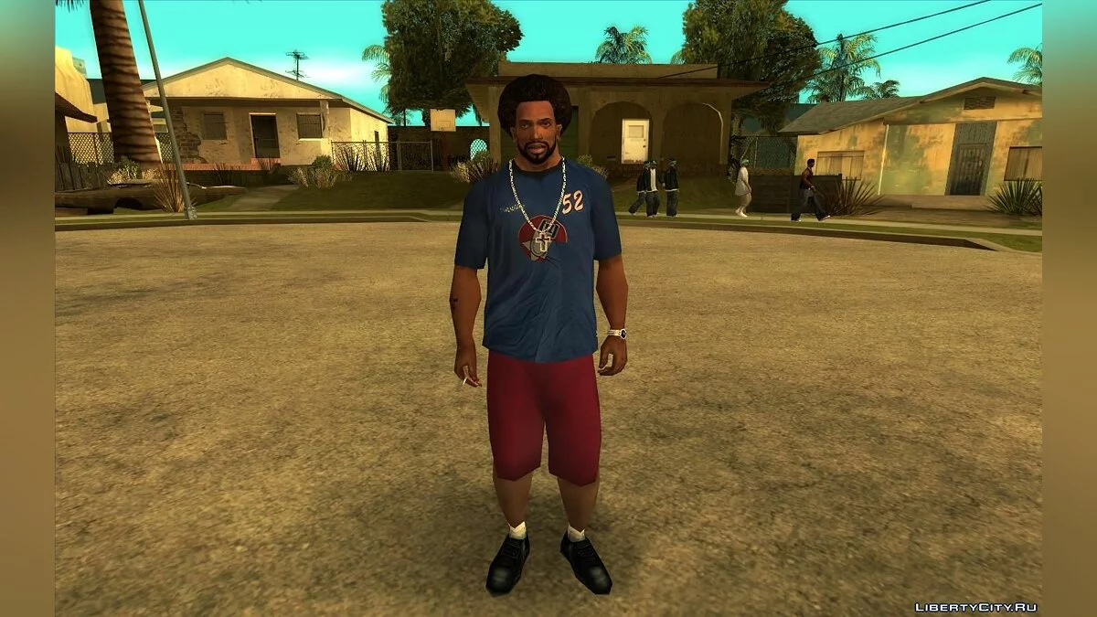 Улучшенные текстуры для Сиджея (Одежда, татуировки, прически) - CJ ESRGAN Upscale / GTA San Andreas
