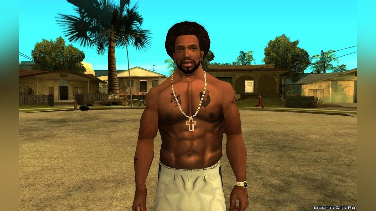 Улучшенные текстуры для Сиджея (Одежда, татуировки, прически) - CJ ESRGAN Upscale / GTA San Andreas