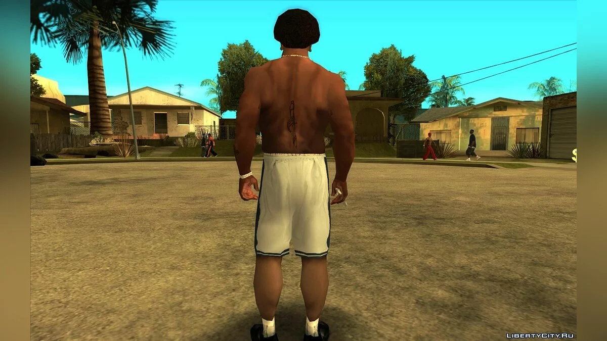 Улучшенные текстуры для Сиджея (Одежда, татуировки, прически) - CJ ESRGAN Upscale / GTA San Andreas