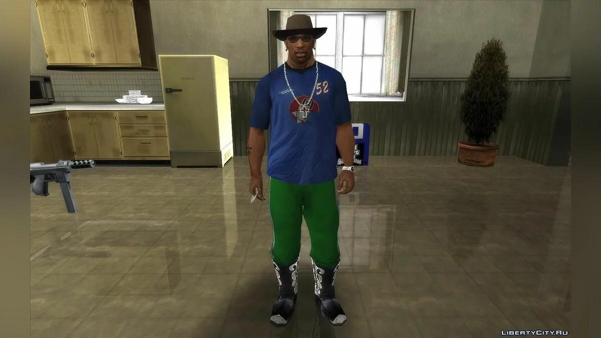 Улучшенные текстуры для Сиджея (Одежда, татуировки, прически) - CJ Upscale HD v2.0 / GTA San Andreas
