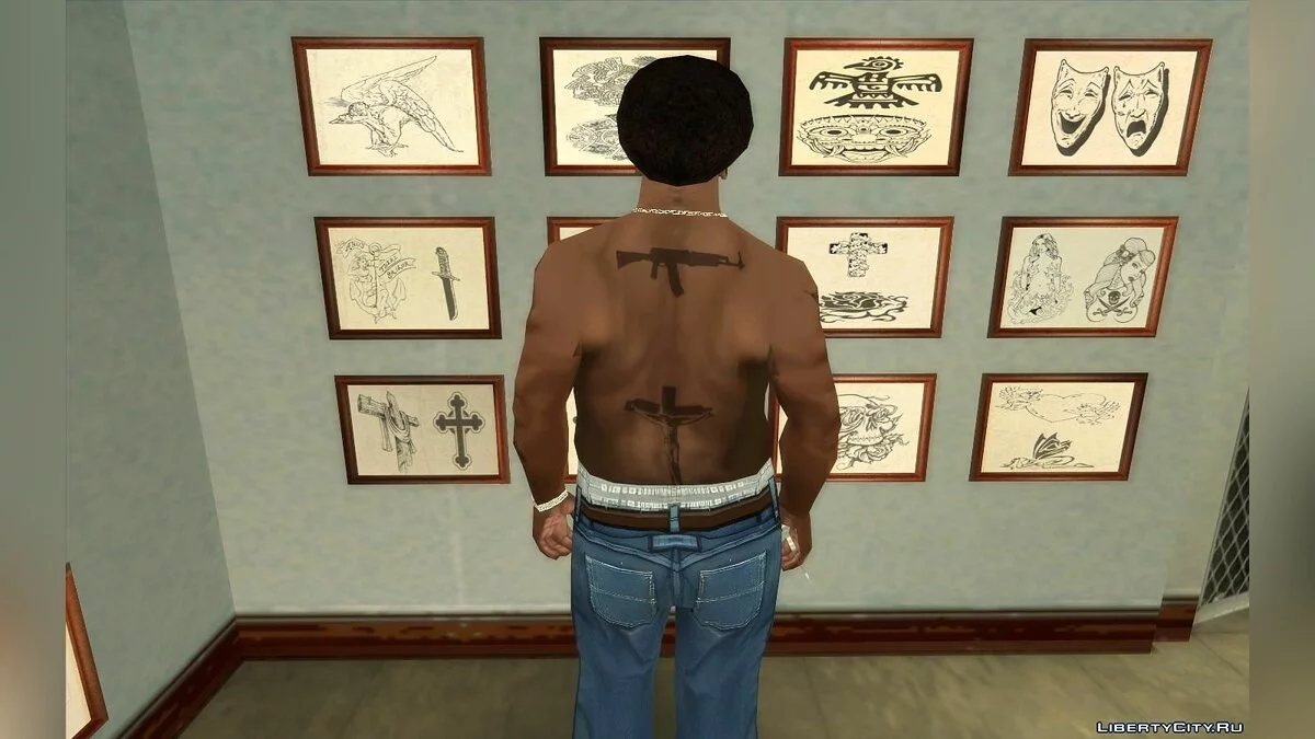 Улучшенные текстуры для Сиджея (Одежда, татуировки, прически) - CJ Upscale HD v2.0 / GTA San Andreas