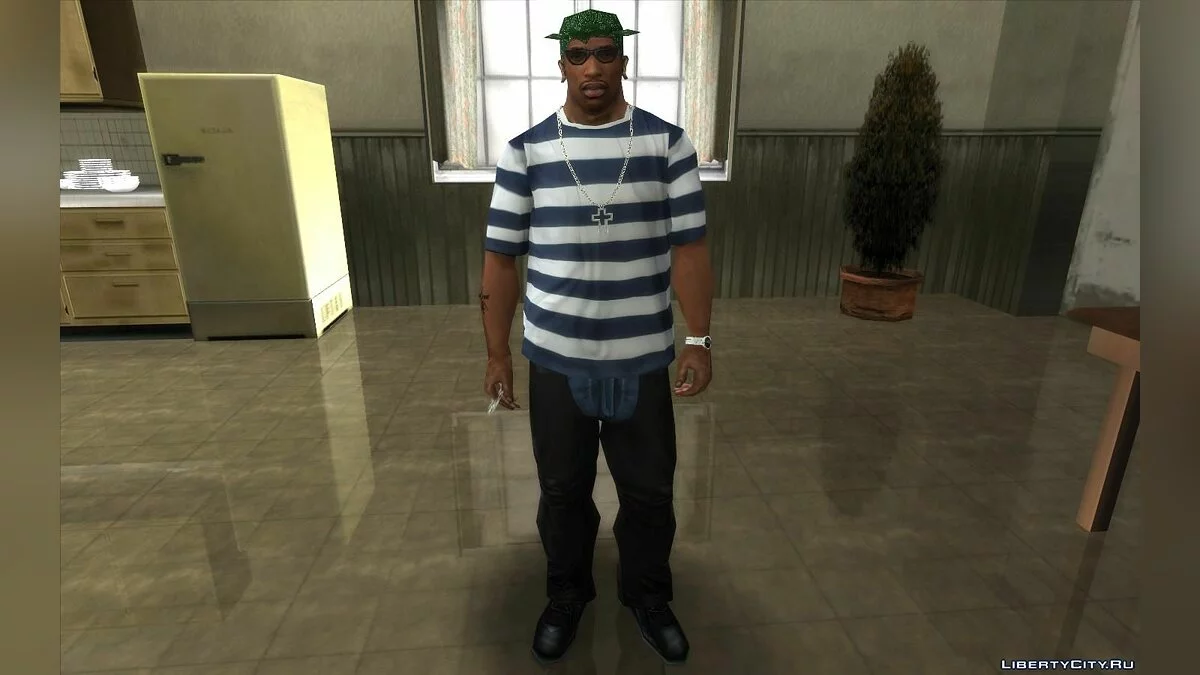 Улучшенные текстуры для Сиджея (Одежда, татуировки, прически) - CJ Upscale HD v2.0 / GTA San Andreas