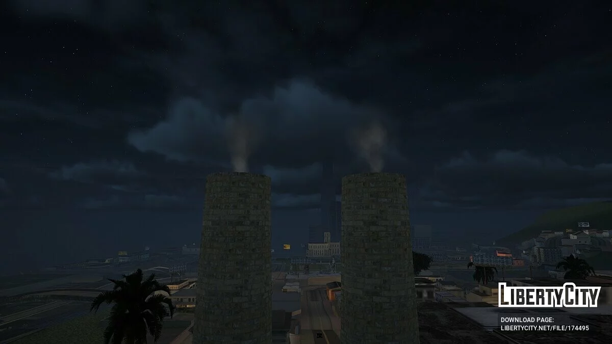 Исправление отсутствия дыма на заводских трубах / GTA San Andreas