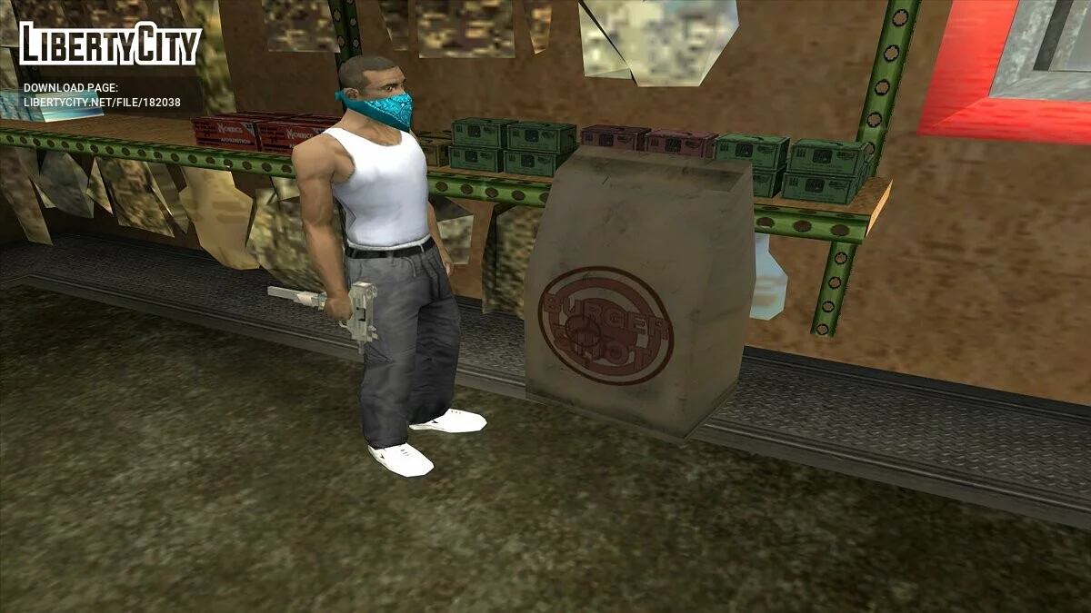 Пакет с едой из Burger Shot вместо пикапа здоровья / GTA San Andreas