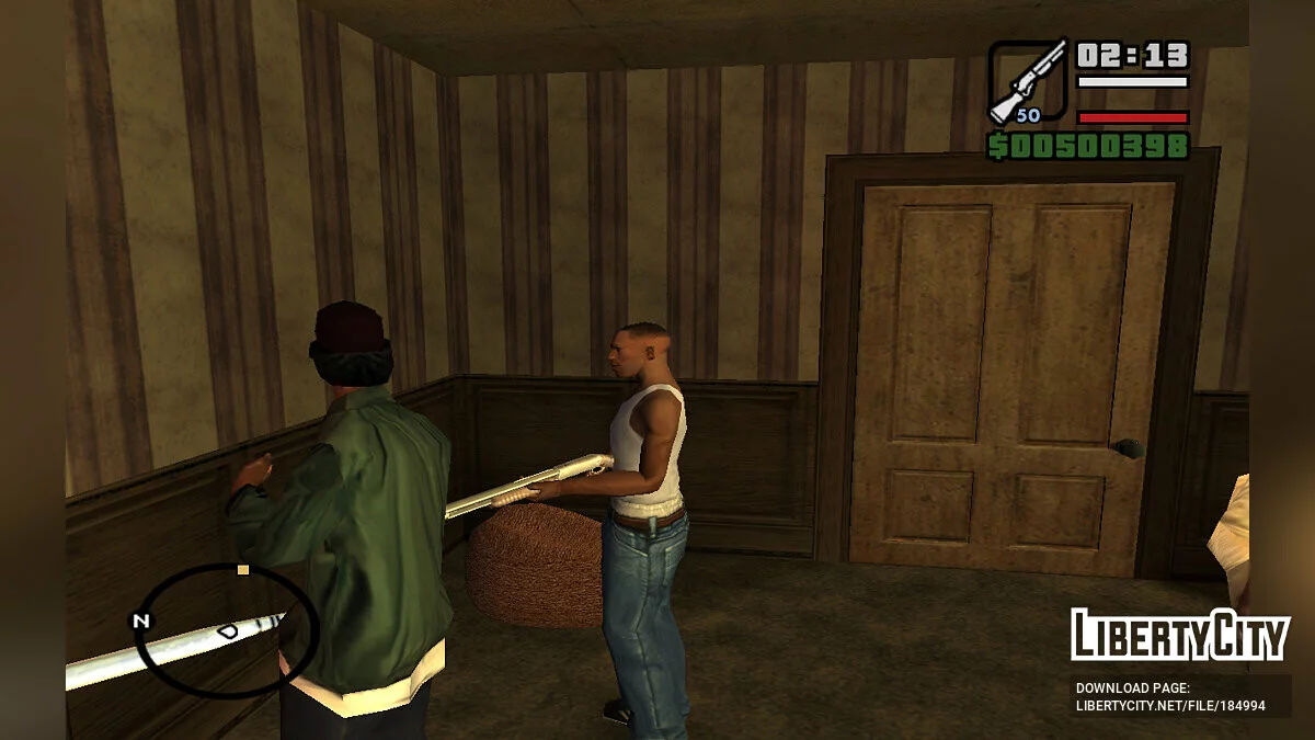 Исправление текстур интерьерных дверей / GTA San Andreas