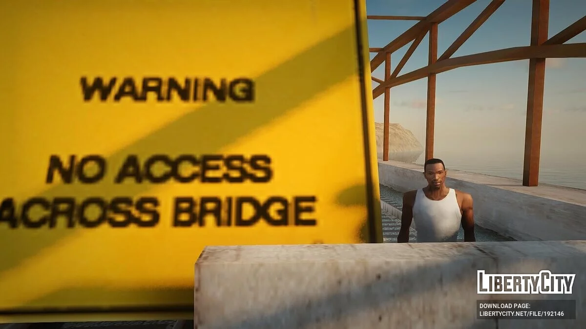 Перелезть через блоки в начале игры / GTA San Andreas