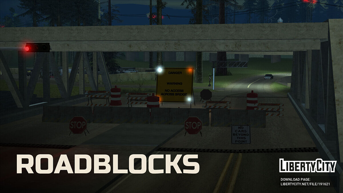 Скачать Roadblocks Lights (2DFX) для GTA San Andreas