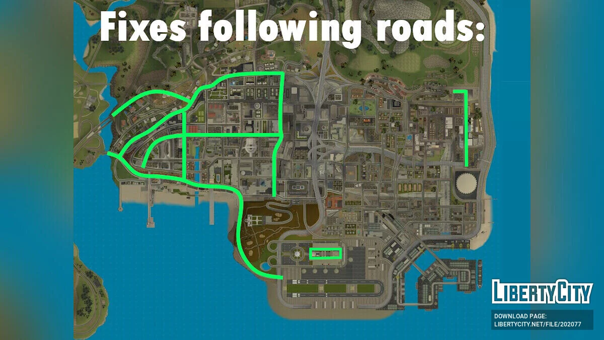 Фикс разметки для дорог с односторонним движением v1.0 / GTA San Andreas