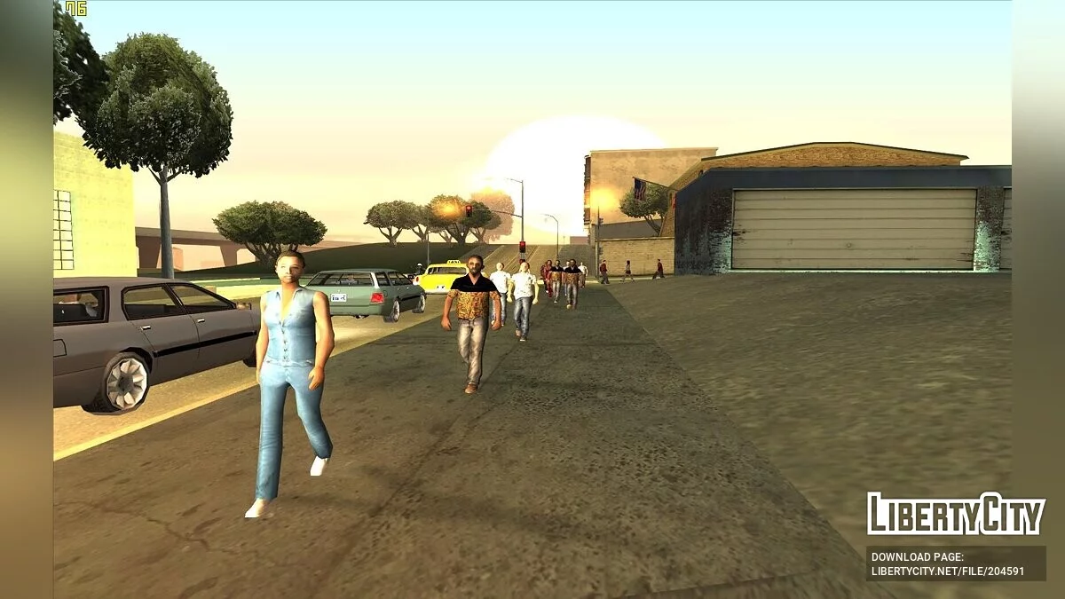 Толпы людей в San Andreas / GTA San Andreas