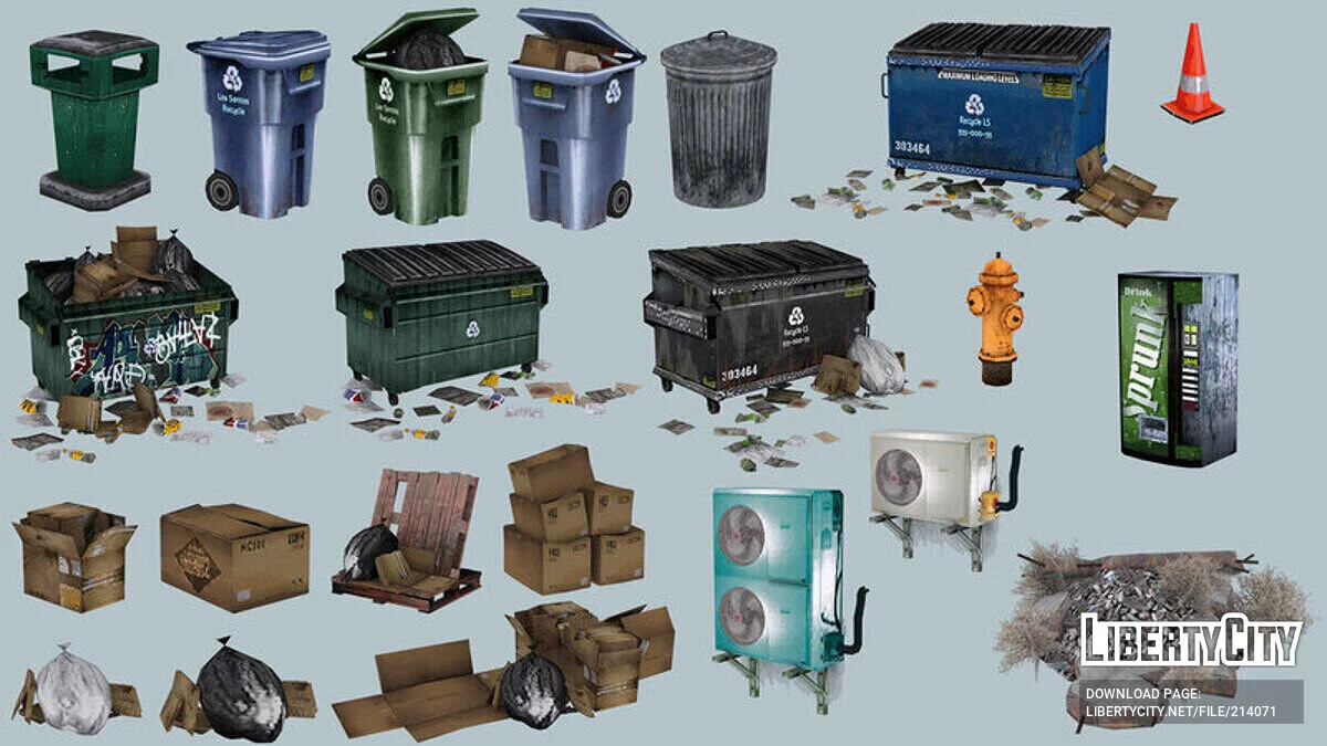 Новые объекты в стиле игры / GTA San Andreas