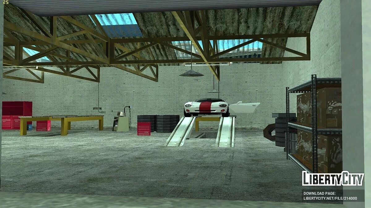 Открытый гараж в Доэрти / GTA San Andreas