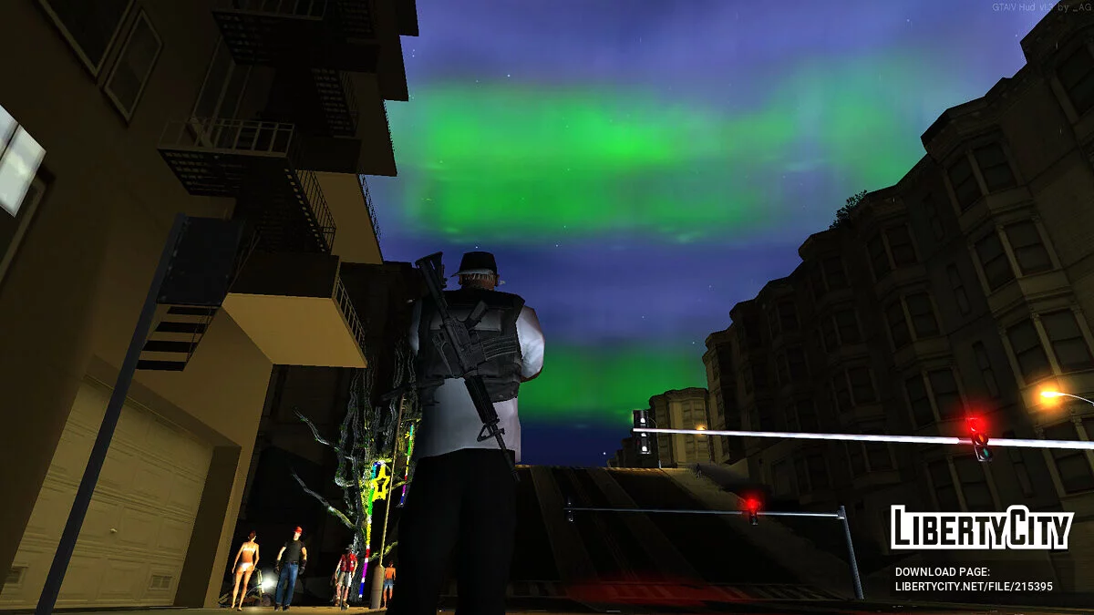 Северное сияние (с анимацией) / GTA San Andreas
