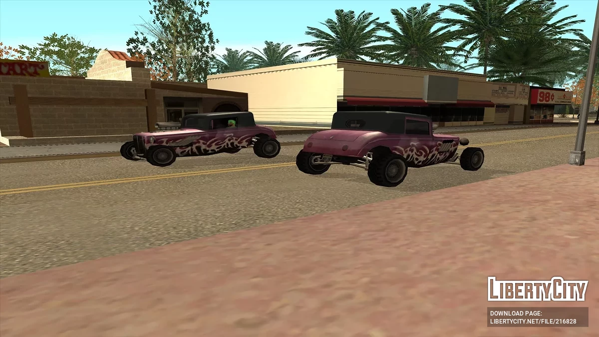 Разные авто банды Grove Street / GTA San Andreas