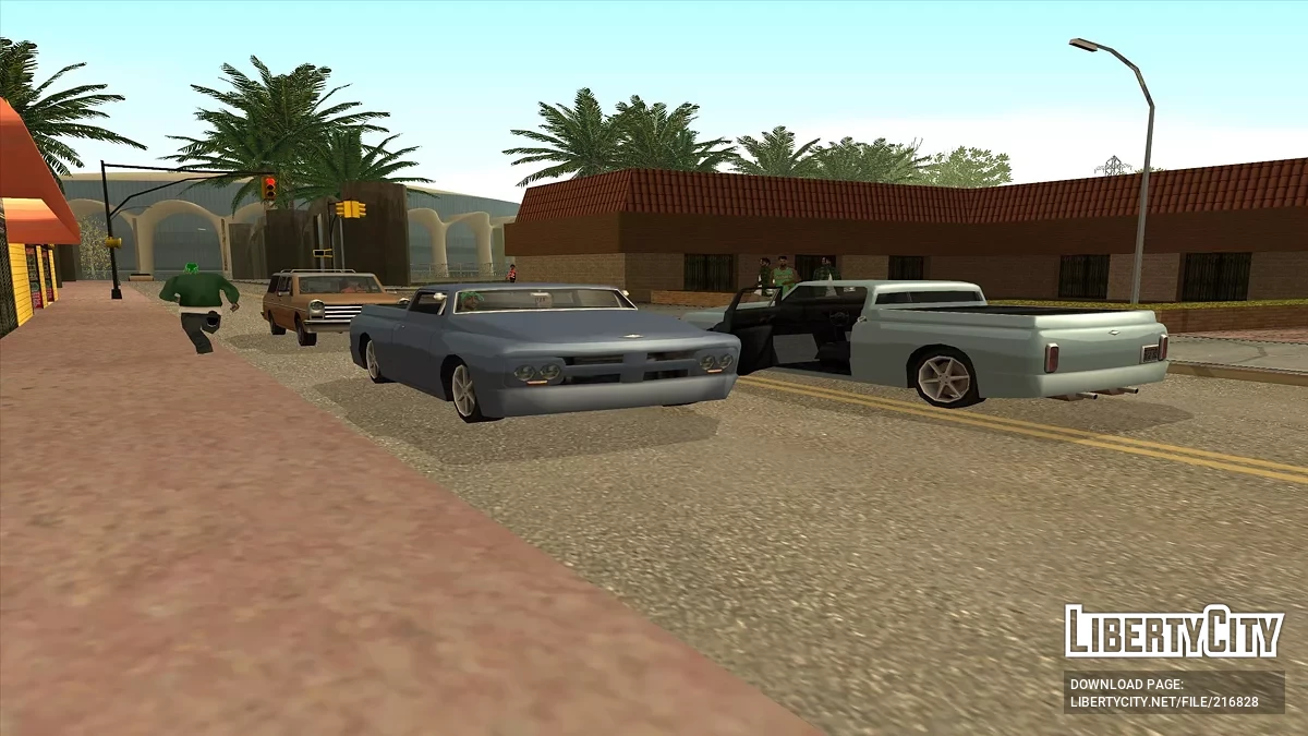 Разные авто банды Grove Street / GTA San Andreas