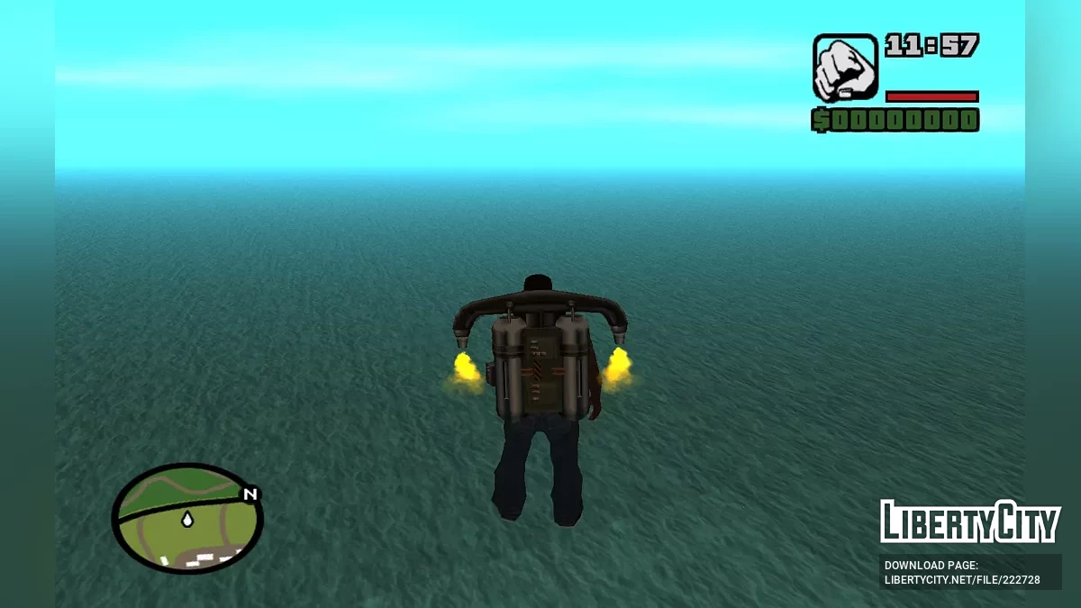 Очищенная карта (без истребителя и мерцания экрана) / GTA San Andreas