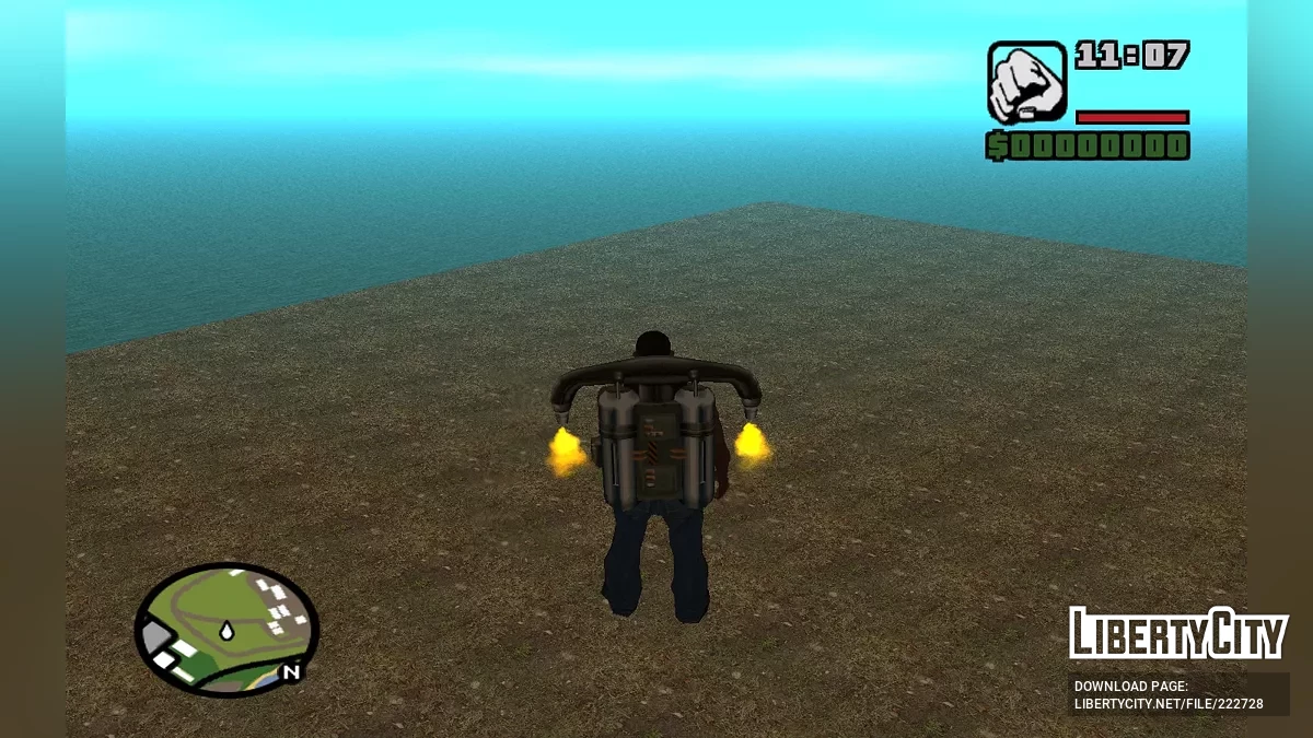 Очищенная карта (без истребителя и мерцания экрана) / GTA San Andreas