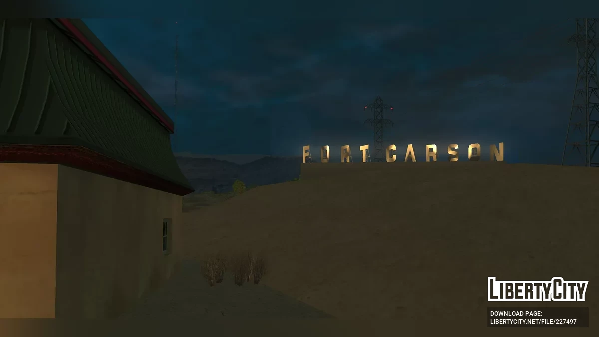 Улучшение освещения знака Fort Carson 2dfx / GTA San Andreas