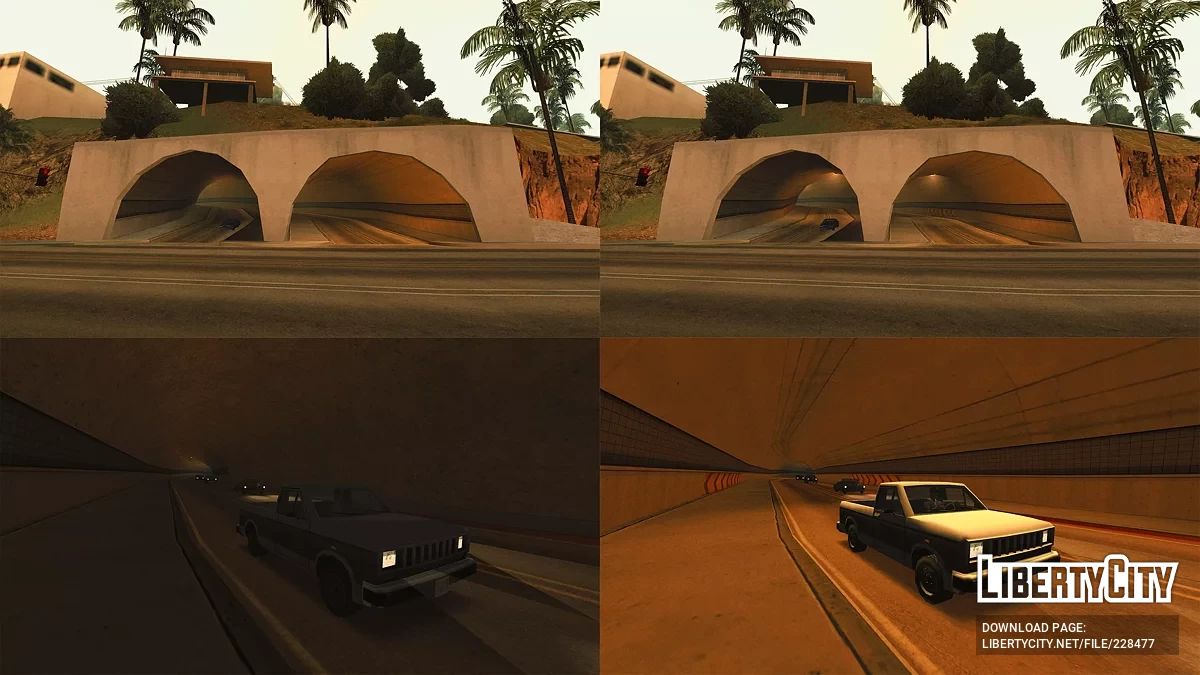 HD Туннель Лос-Сантос — Округ Флинт (2dfx) / GTA San Andreas