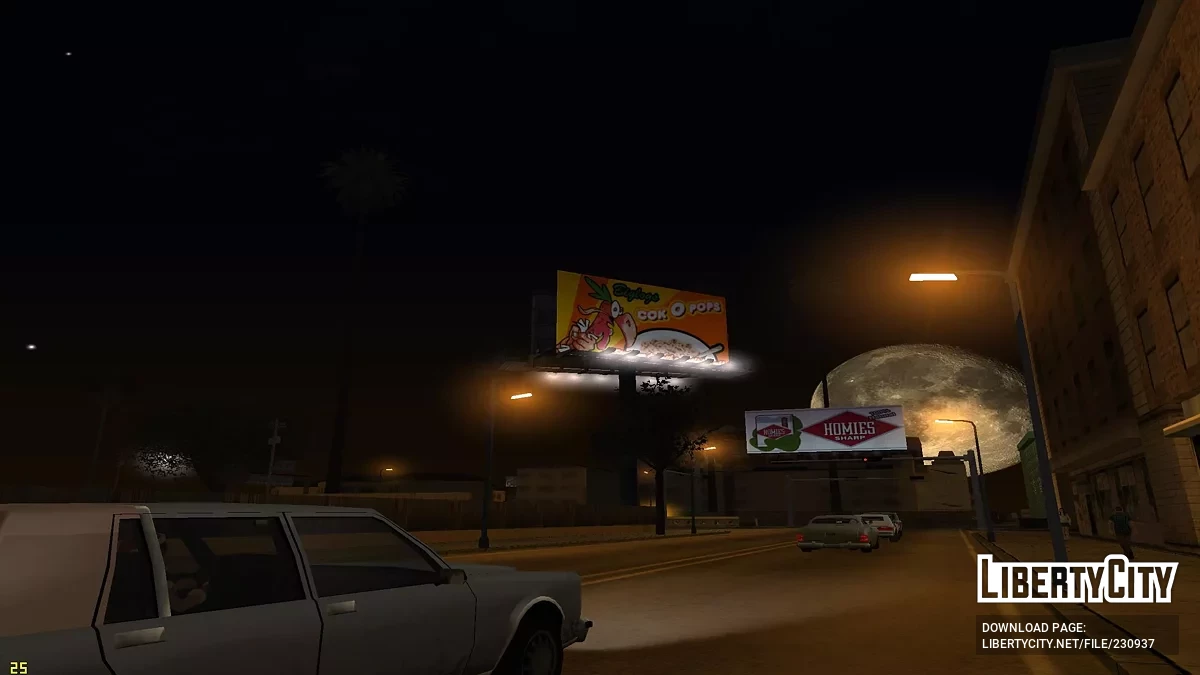 Улучшенное освещение рекламных баннеров / GTA San Andreas