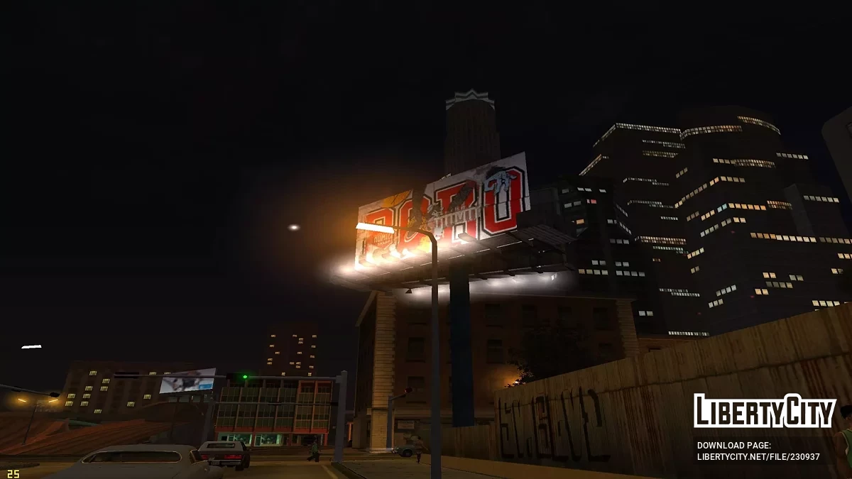 Улучшенное освещение рекламных баннеров / GTA San Andreas