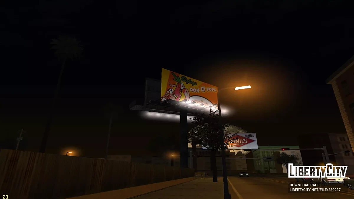 Улучшенное освещение рекламных баннеров / GTA San Andreas