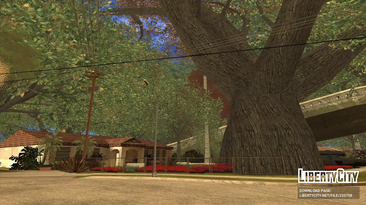 Много растительности на Гроув Стрит / GTA San Andreas