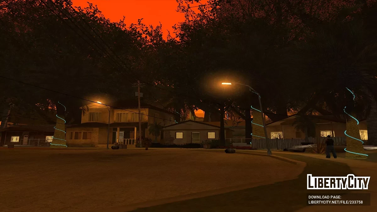 Много растительности на Гроув Стрит / GTA San Andreas