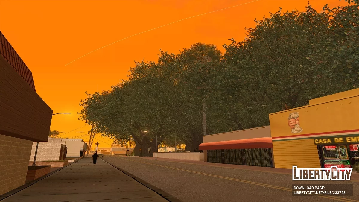 Много растительности на Гроув Стрит / GTA San Andreas