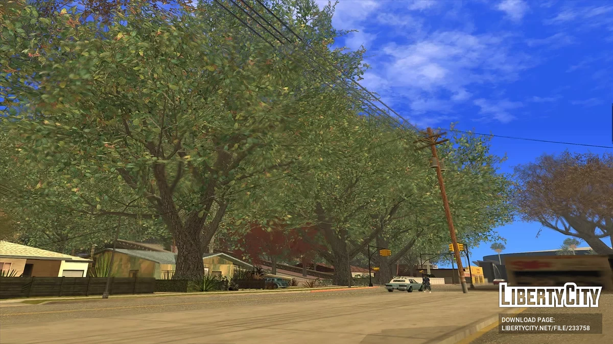 Много растительности на Гроув Стрит / GTA San Andreas