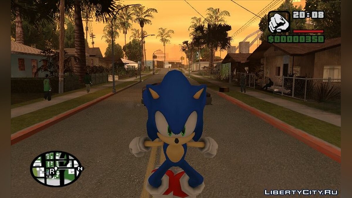  Sonic mod/Соник еж в СА для GTA San Andreas - Картинка #7