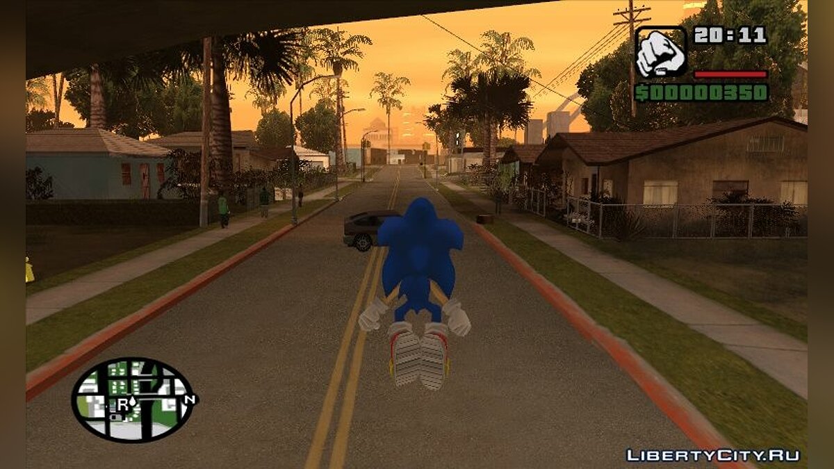  Sonic mod/Соник еж в СА для GTA San Andreas - Картинка #4